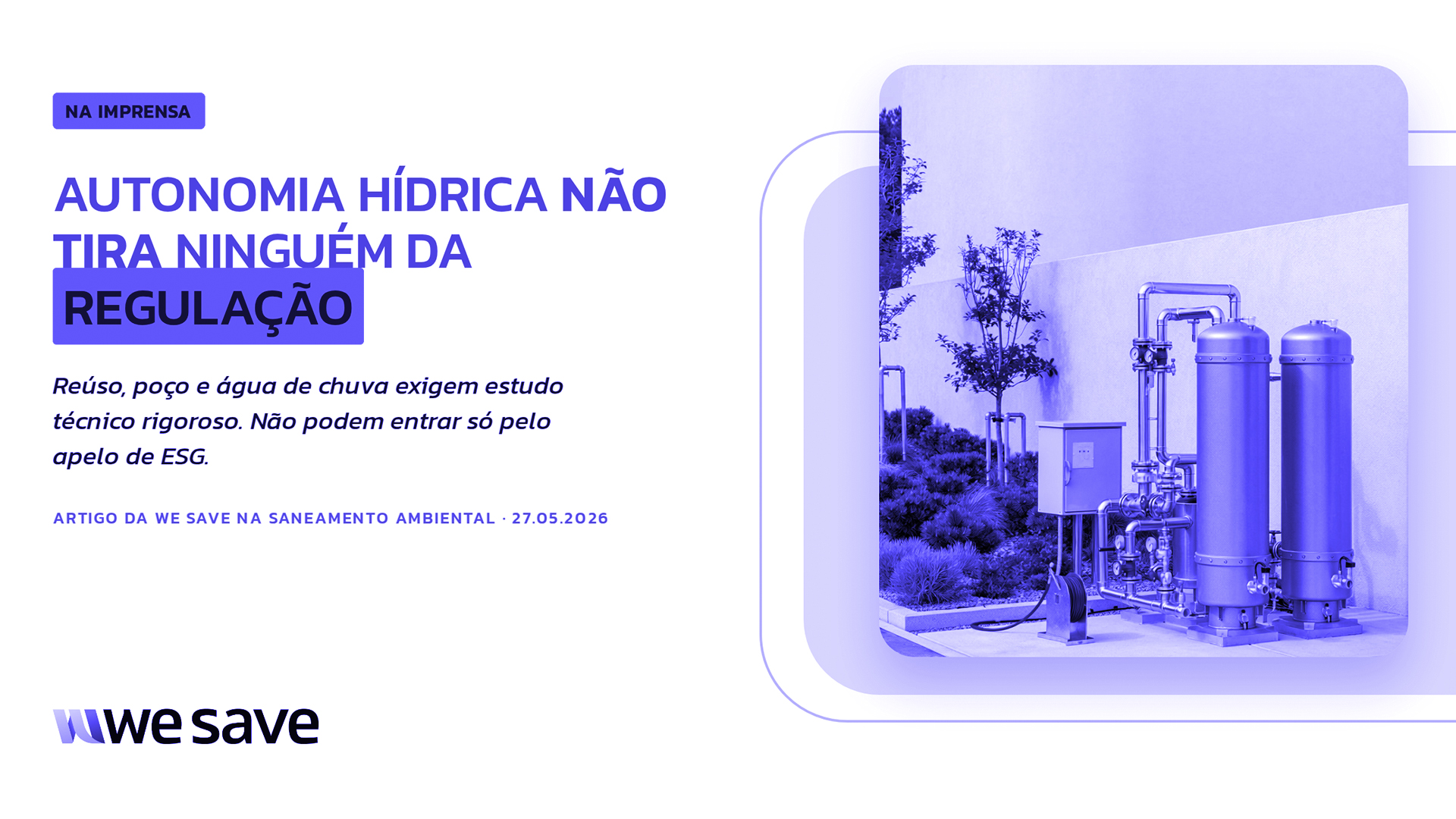 Autonomia hídrica não é saída para um problema de contrato